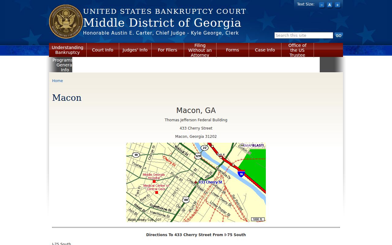 Macon Bankruptcy Court route for Wilcox County civil dockets